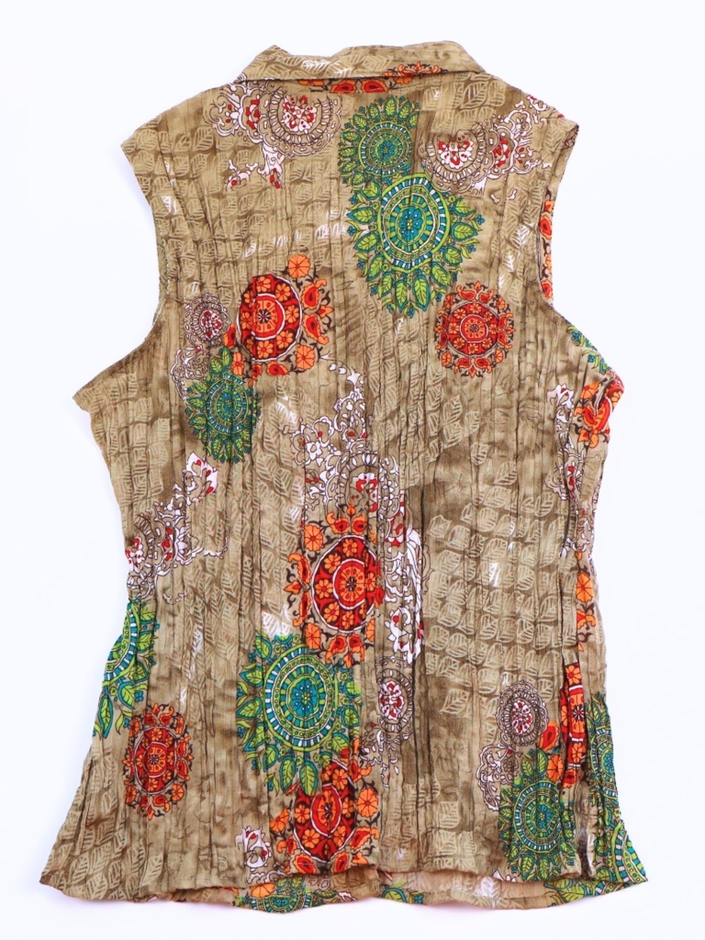 NWT Harmony & Vine Printed Tank Top Size L Boho Chic Sleeveless Blouse - Picture 2 of 7